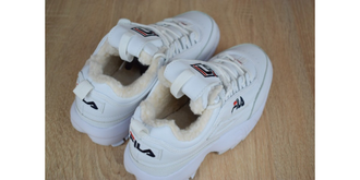 Кроссовки FILA DISRUPTOR 2 Белые Зимние в мехом мужские (41-45)