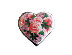 Пряник заварной  с декором "Сердце" 500 гр.