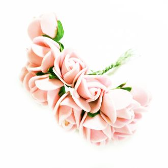 Цветы из фоамирана 20 мм, 11-12 шт, цвет светло-розовый (арт.10-08)
