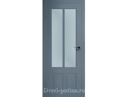 Дверь со стеклами Новелла 4 светло-серая