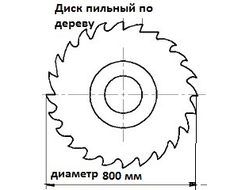 Дисковые пилы по дереву диаметром 800 мм