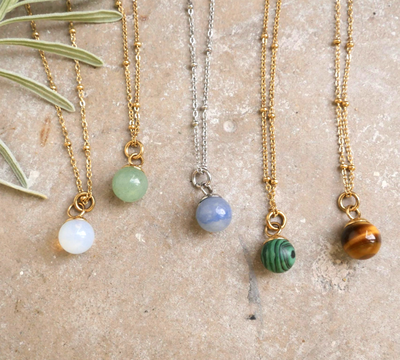 Колье с подвеской из малахита A&C (Норвегия)