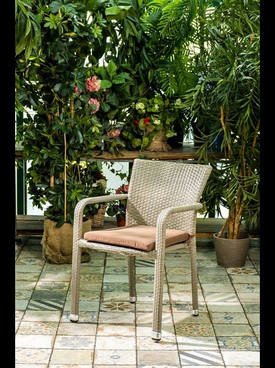 Плетеный стул Rome светло-коричневый