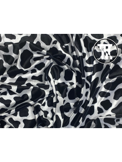 Велюр-стрейч принт Леопард, цв. Белый