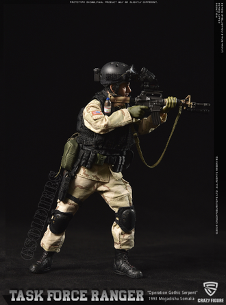 Сержант отряда "Дельта" военного спецназа  США ("Падение Черного Ястреба") - Коллекционная фигурка 1/12 scale US Delta Special Force - master sergeant (LW005) - Crazy Figure