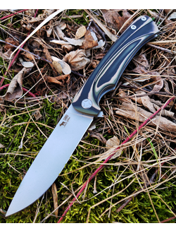 Складной нож Чиж плюс сталь AUS 10, рукоять  G10, цвет тайга