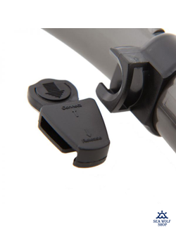 Трубка для дайвинга Marlin FLASH (изогнутая гофра) BLACK