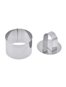 Форма кондитерская "Круг" d=8 см. h=4 см., с прессом, нержавеющая сталь