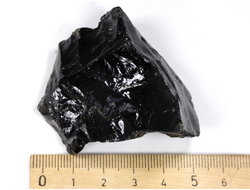 Морион (черный хрусталь), дымчатый кварц, необработанный образец "дикий", Россия, Урал (53*44*34 мм, 66 г) №26140