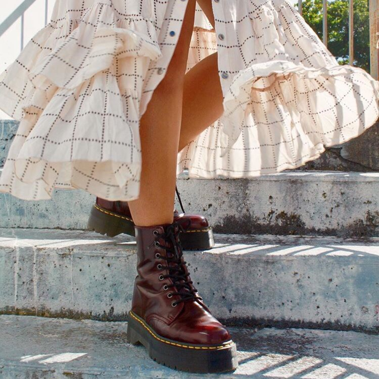 Dr.Martens бордовые на платформе