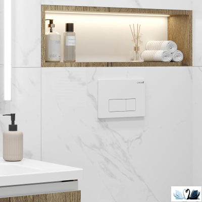 Кнопка смыва CREAVIT ARC GP8001.00 белая глянец