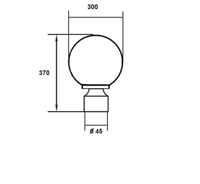 Садово-парковые светильники шар GLOBO L (на опоре h-177см)