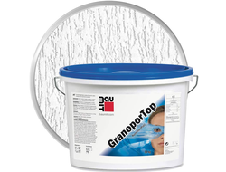 Штукатурка декоративная полимерная BAUMIT GranoporTop Белая база Короед 3 мм 25 кг