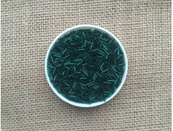 Стеклярус Китайский №17 темно-зеленый, 50 грамм