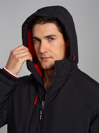 Утепленный спортивный костюм мужской  18SKM-1547 (черный)