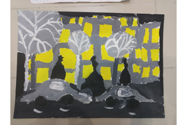 Тема: "Город. Три цвета" 
Композиция