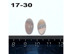Агат натуральный (кабошон) тиман №17-30: пара - 15*8*5мм