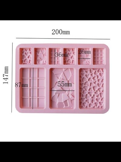 Силиконовая форма "Плитки шоколада микс", 9 ячеек