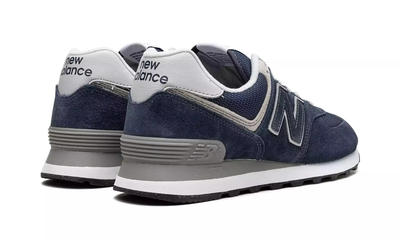 New Balance 574 Navy Grey с мехом женские