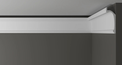 Потолочный плинтус для подсветки DECOR-DIZAYN DD518, из дюрополимера, под покраску, ударопрочный