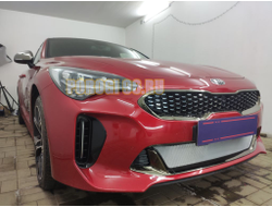 Защита радиатора для KIA Stinger 2018- chrome низ