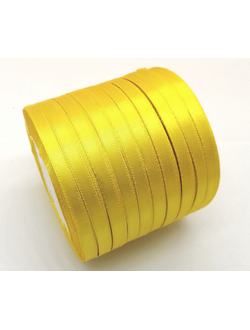Лента атласная 6 мм, цвет лимон арт. 15