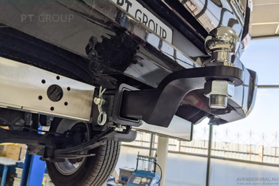 Фаркоп ТСУ /съемный квадрат/ с НЕРЖ накладкой GWM Poer King Kong 2022-