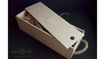 3056 Пенал из фанеры для бутылки вина 