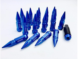 Комплект гаек Rays пули конус 12*1,25 синий HEX 17