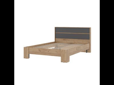 Хелен КР 02 Кровать 140 с ортопедом 1470х930х2115 крафт золотой/графит