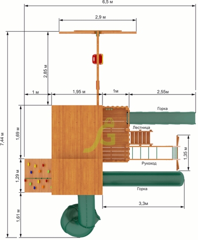 Детская деревянная площадка IgraGrad Домик 5 купить в Воронеже