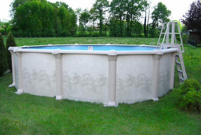 Бассейн Atlantic pool овальный J-4000 Гибралтар размер 5.5х3.7х1.32 м