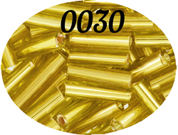 Стеклярус Zlatka 6мм 10гр цвет № 0030 желтый