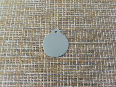 Подвеска кулон круг 32x32мм алюминий серый