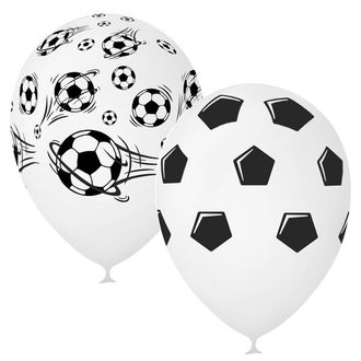 Воздушные шары с гелием "Футбол" 30см