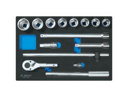 Набор торцевых головок 3/4" с принадлежностями, ложемент, 14 предметов KING TONY 9-6314MRV