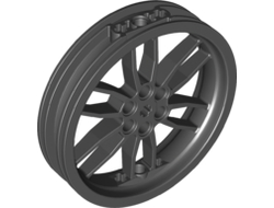 Wheel 75mm D. x 17mm Motorcycle, Black (88517 / 6176748 / 6314354)