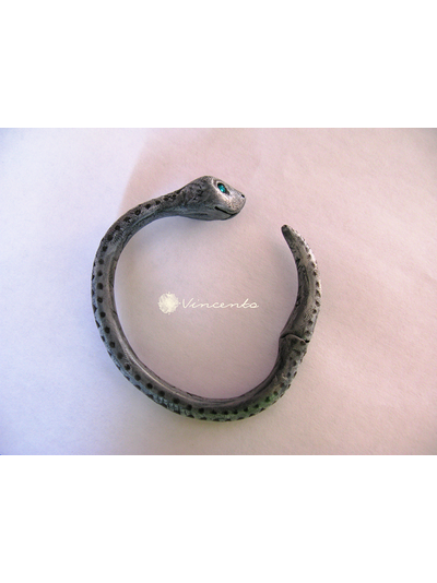 Хозяйка Сумеречного Леса. Браслет в виде змеи. Авторское украшение в анималистическом стиле