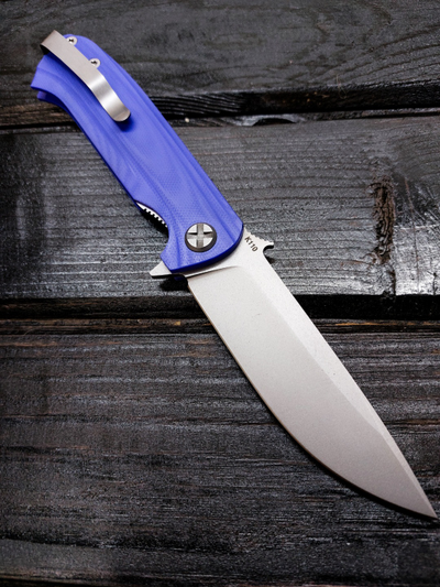 Складной нож ЧИЖ-DOUBLE HD рукоять G10, цвет синий