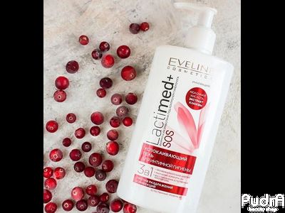EVELINE успокаивающий гель для интимной гигиены молочная кислота и экстракт клюквы LACTIMED+ 250 мл