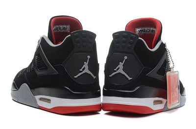 Nike Air Jordan 4 Retro (Черно-красные)