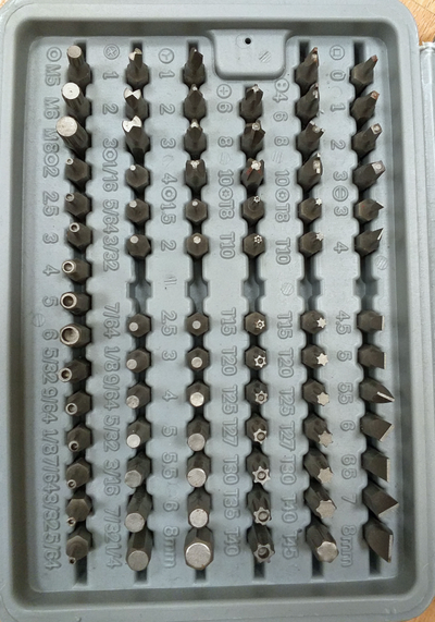 Набор  специальных отверточных бит, насадок и адаптеров , 100 пр.