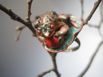 Фэнтезийное кольцо с опалом "Принц-лягушка Восточного Королевства"