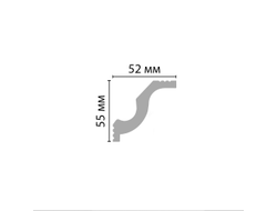 Плинтус потолочный гладкий DECOMASTER D108/24 (55*52*2000 мм)