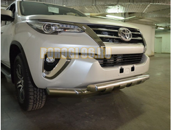 Защита переднего бампера (G) d76 для Toyota Fortuner 2017-