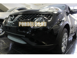 Защита радиатора Nissan Juke 2014- chrome верх PREMIUM
