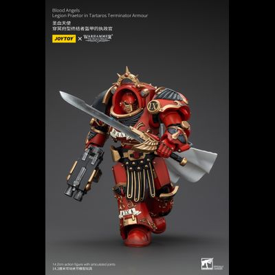 Претор Кровавых Ангелов в броне Тартарос (Warhammer Horus Heresy) - КОЛЛЕКЦИОННАЯ ФИГУРКА 1/18 Blood Angels Legion Praetor in Tartaros Terminator Armor (JT00386) - JOYTOY