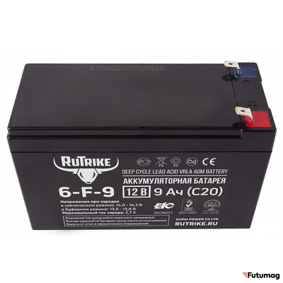 Аккумулятор RuTrike 6-F-9 (12V9A/H C20)