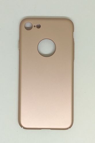 Защитная крышка iPhone 7, с вырезом под логотип, матовая, розовая