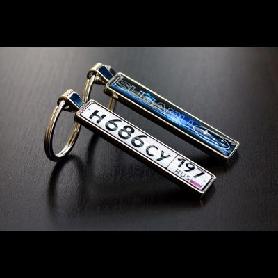 ЗАГОТОВКА ГОС. НОМЕР АВТО «ПРЕМИУМ» С БОРТИКАМИ — ЧЁРНЫЙ НИКЕЛЬ. 10,9 х 51,7 мм.